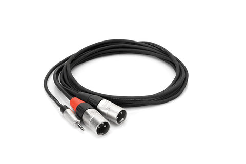 Hosa REAN 3.5mm TRS to Dual XLR3M | Pro Stereo Breakout | 6'