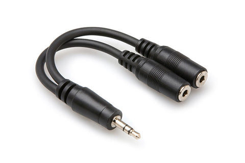 Hosa 3.5mm TRS to Dual 3.5mm TRSF | Y-Cable