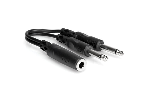 Hosa 1/4" TSF to Dual 1/4" TS | Y-Cable