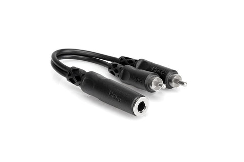 Hosa 1/4" TSF to Dual RCA | Y-Cable